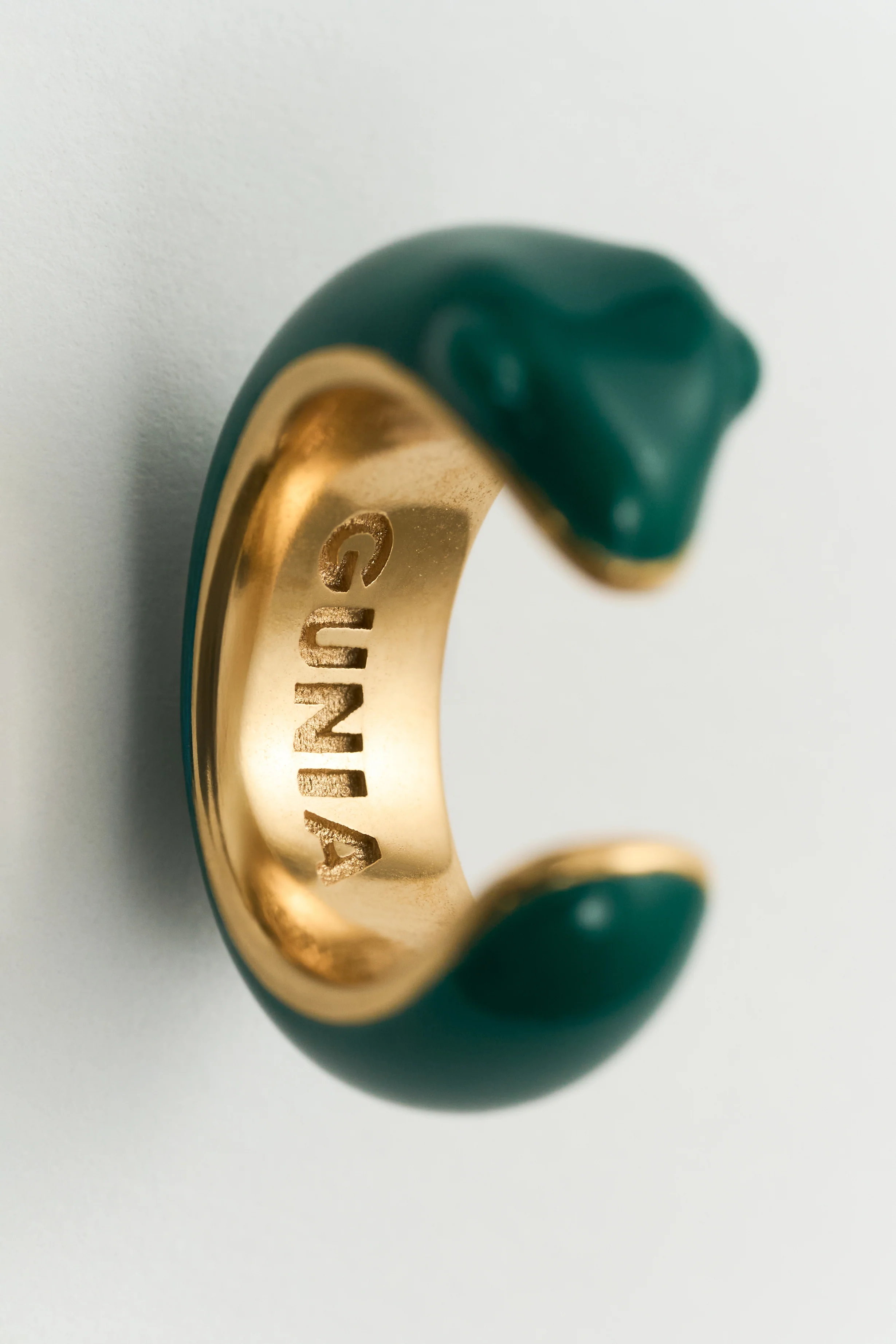 Tyras Ear Cuff in Emerald Green - Image 4