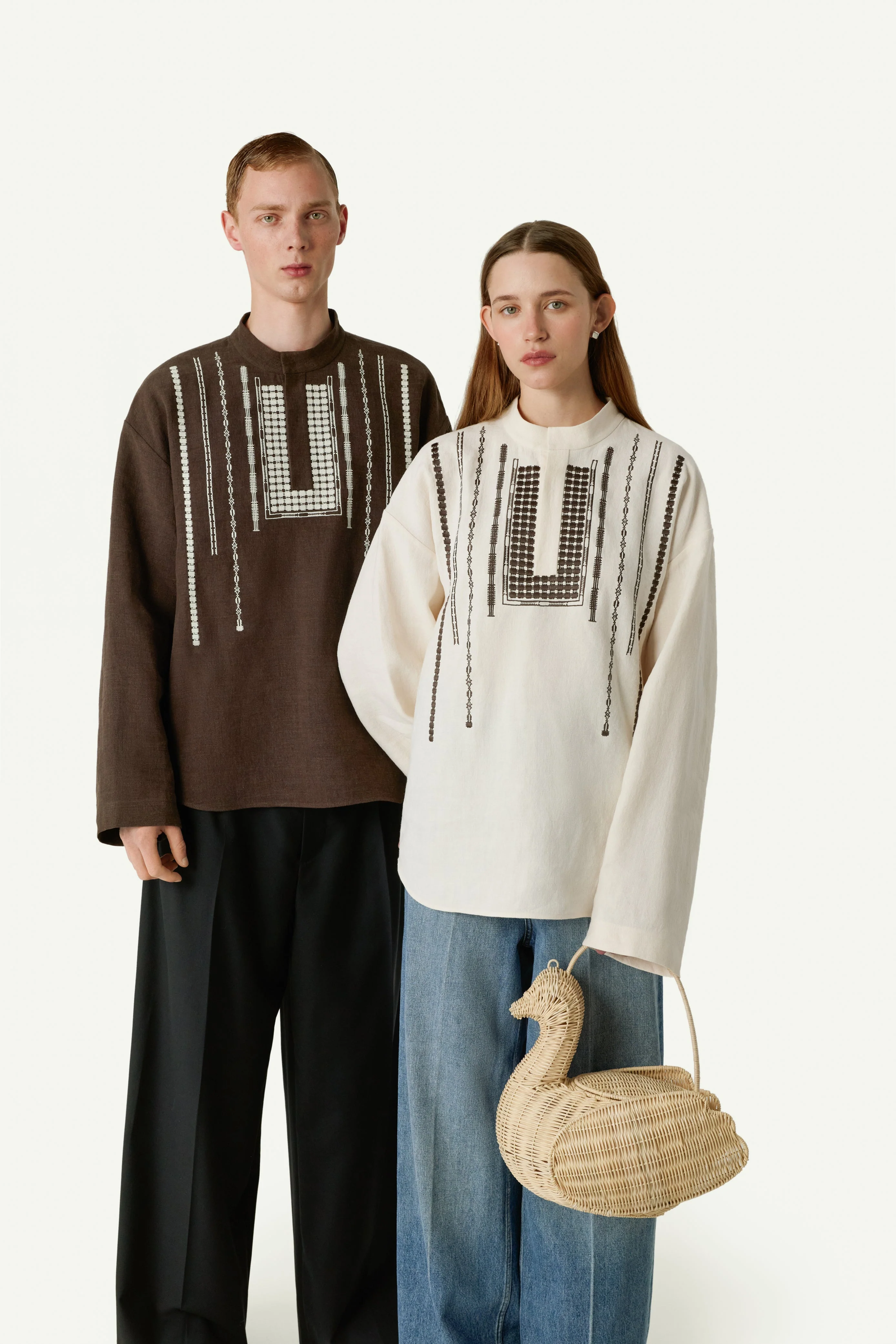 Yarema Male Shirt in brown - Image 4